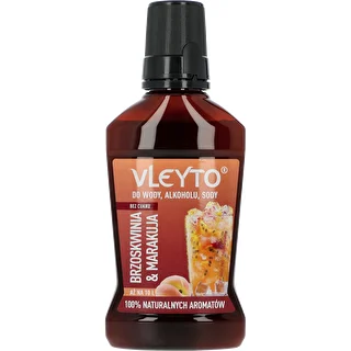 VLEYTO Праскова & Маракуя – вкусова есенция с натурални аромати, 250 мл