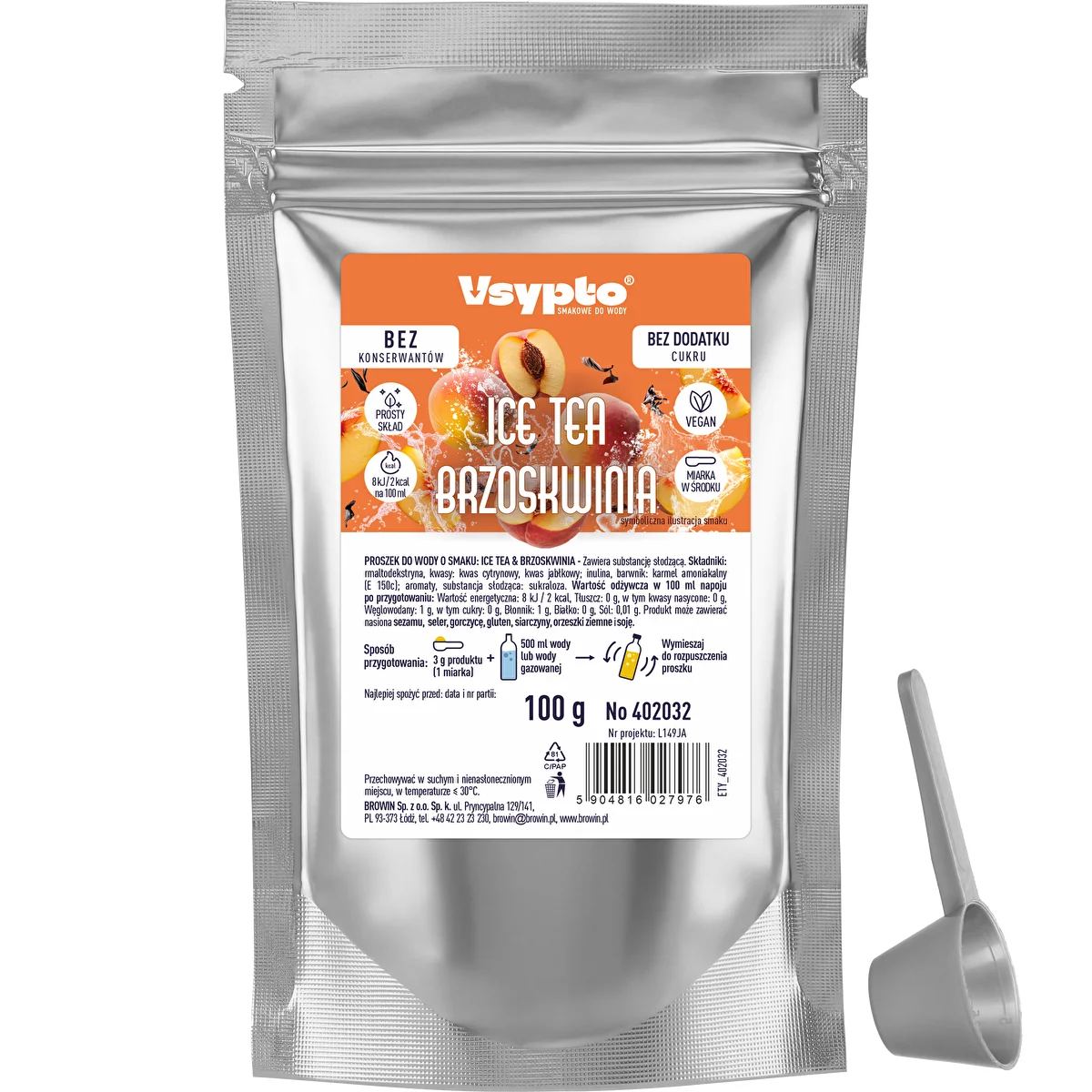 Vsypto с вкус Ice Tea Праскова, 100 g