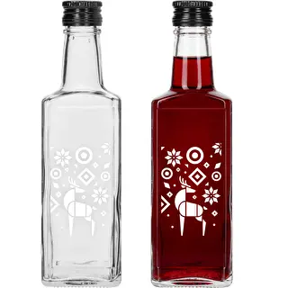 Бутилка Receptura, 250 ml с винтова капачка – Коледен северен елен – photo 2