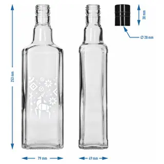 Бутилка Tynktura, 500 ml със завиваща се капачка – Празничен северен елен – photo 5