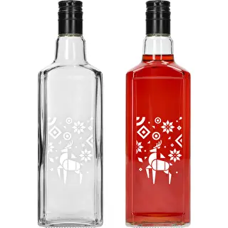 Бутилка Tynktura, 500 ml със завиваща се капачка – Празничен северен елен – photo 2