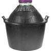 Балон за вино 34 л с широко гърло в пластмасов кош. - 2 