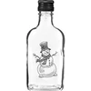 Бутилка 200 мл с винтова капачка, принт „Коледен снежен човек“, 6 бр. - 6 