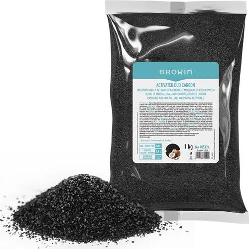 Activated Duo Carbon – смес от каменен (минерален) и кокосов активен въглен, 1 кг, за 60 л - 2
