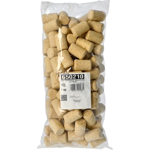 Агломерирана коркова тапа, цилиндрична Ø 24x38 мм (100 бр.) - 2