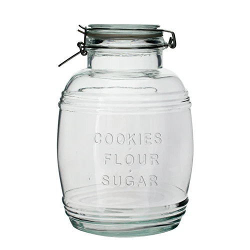 Бъчвообразен буркан "OLD" 3L с механична закопчалка - 2