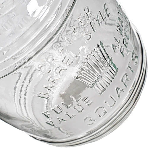 Бъчвообразен буркан "OLD" 3L с механична закопчалка - 6