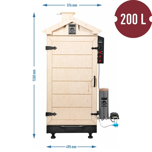 Безрамкова пушилня dragON PLYWOOD NATURE с цифров контролер, 200L - 8