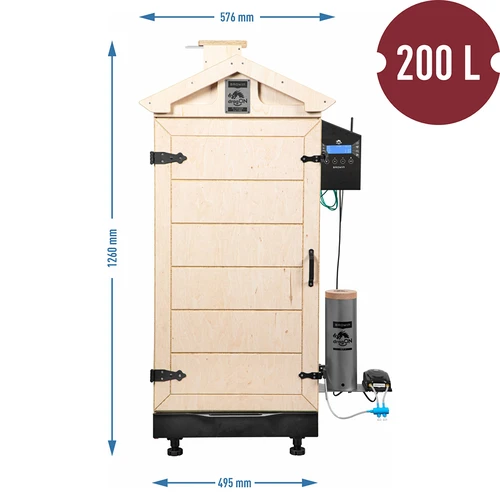 Безрамкова пушилня dragON PLYWOOD NATURE с Wi‑Fi контролер, 200 л - 8