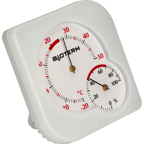 Биметален вътрешен термометър с хигрометър (-20 до +50°C), бял - 2