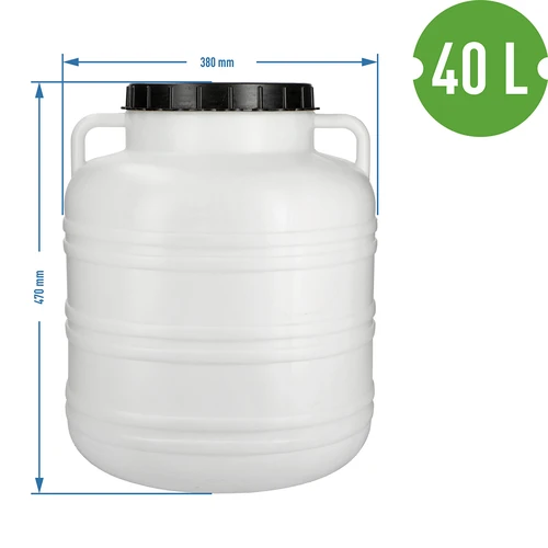 Буре Kiszonka 40L- бяло, дръжки - 8