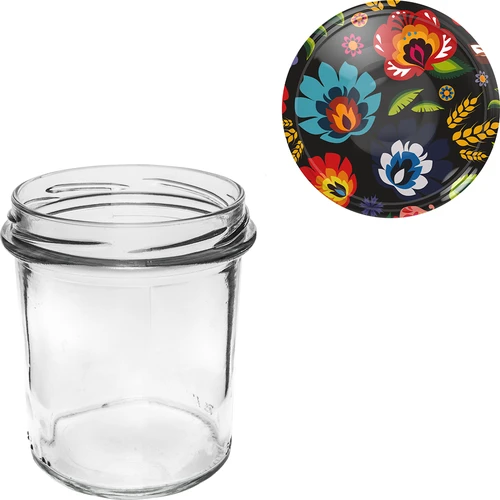 Буркан 350 мл с цветна капачка - 6 бр. - 7