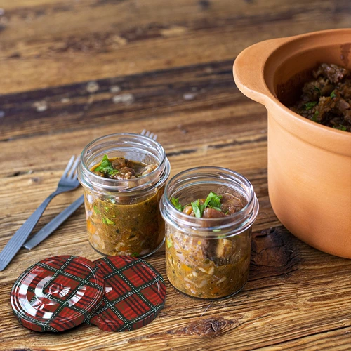 Буркан 350 мл с цветна капачка - 6 бр. - 11