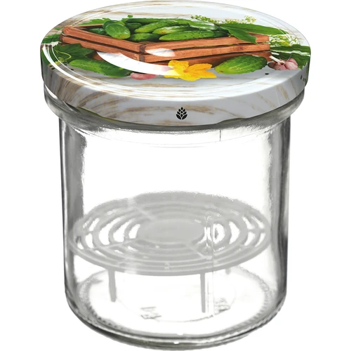 Буркан 350 мл с капачка и притискащ диск - 6 бр. - 3