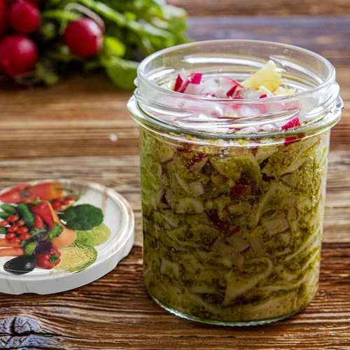 Буркан 350 мл с капачка и притискащ диск - 6 бр. - 13