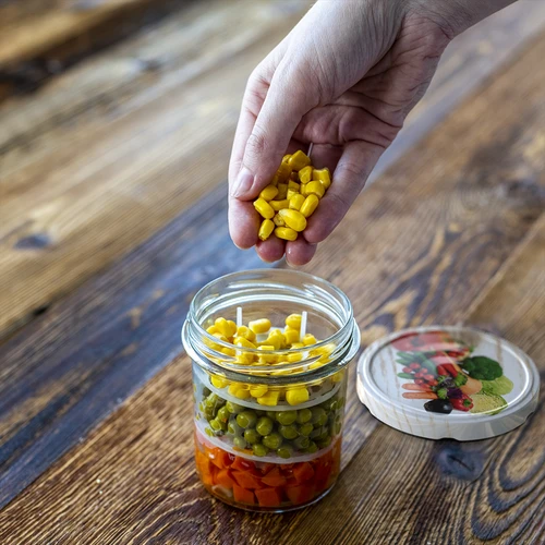 Буркан 350 мл с капачка и притискащ диск - 6 бр. - 14