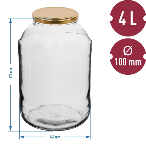 Буркан 4 л с винтова капачка ø 100 - 3