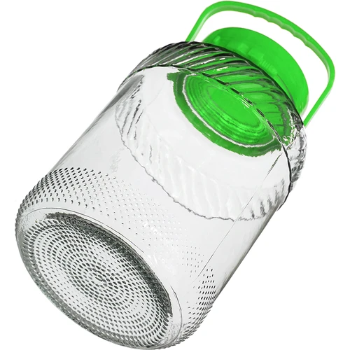 Буркан 5 л със щипци - зелена винтова капачка - 4