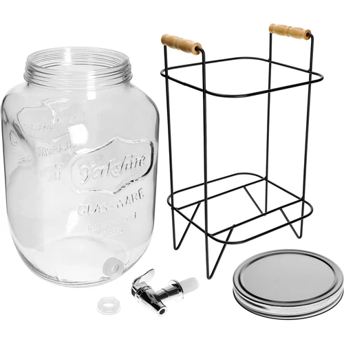 Буркан Лимонада 8 л - с кранче, на метална стойка с дръжки - 3