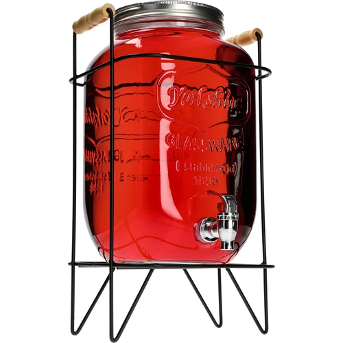 Буркан Лимонада 8 л - с кранче, на метална стойка с дръжки - 4