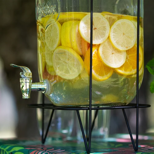 Буркан Лимонада 8 л - с кранче, на метална стойка с дръжки - 9
