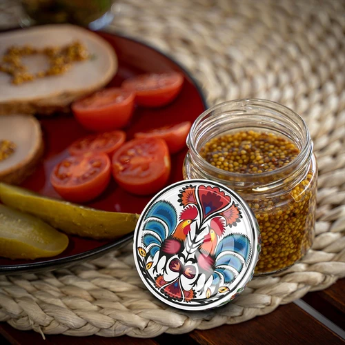 Буркан с вместимост 212 мл, с цветни капачки ø 66. - 13