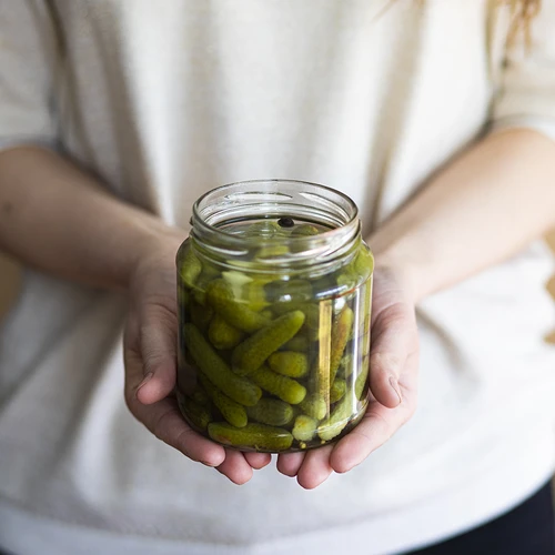 Буркан тип twist-off, grubasek 580 ml с бордова капачка fi82/6, 6 бр. - 6