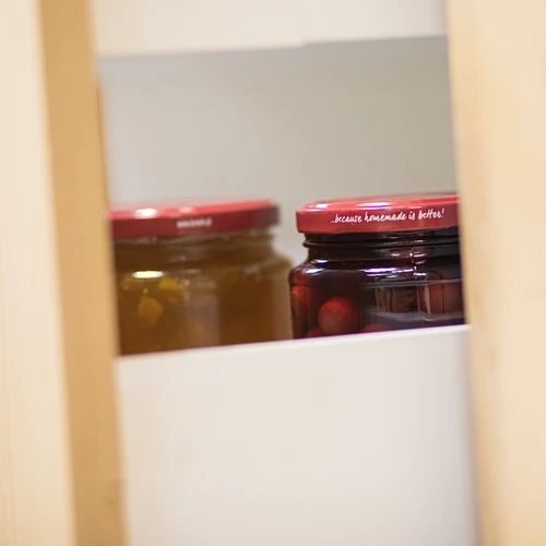 Буркан тип twist-off, grubasek 580 ml с бордова капачка fi82/6, 6 бр. - 7