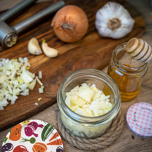 Буркан TO 235 мл с цветна капачка fi82 - 6 бр. - 15