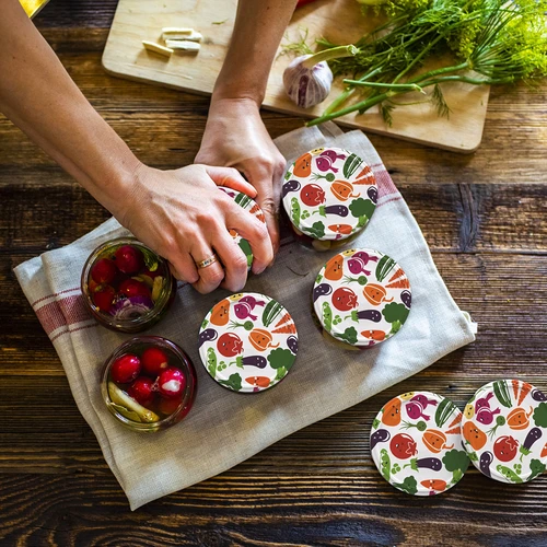 Буркан TO 235 мл с цветна капачка fi82 - 6 бр. - 12