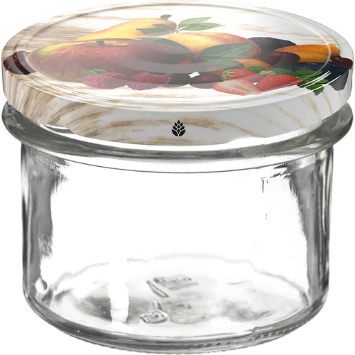 Буркан TO 235 мл с цветна капачка fi82 - 6 бр. - 2