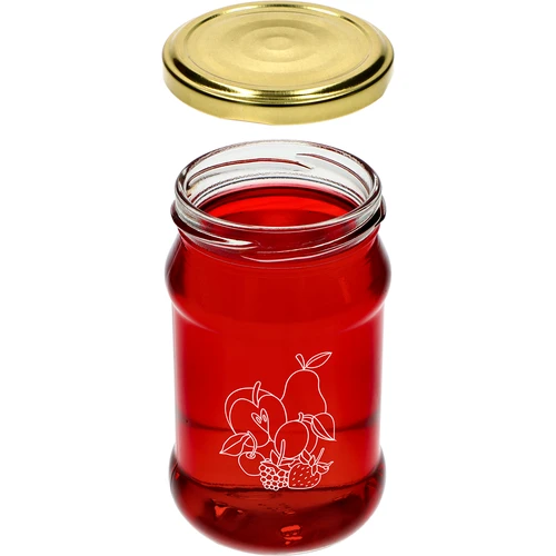 Буркан TO 300 мл с печат - микс от плодове и капачка фи66/4 - 6 бр. - 5