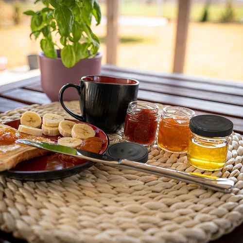 Буркан TO 40 мл с черна капачка фи 43 - 10 бр. - 6