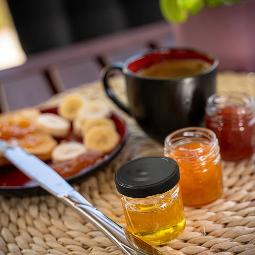 Буркан TO 40 мл с черна капачка фи 43 - 10 бр. - 11