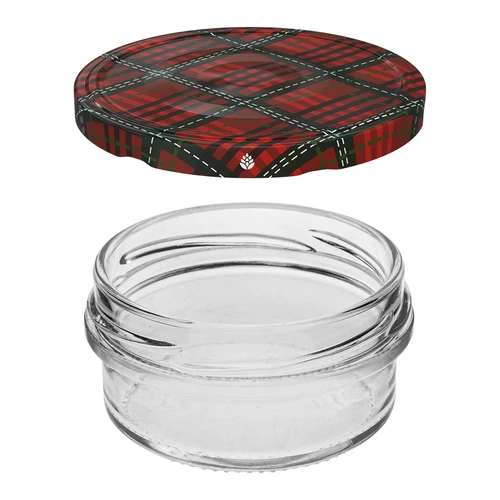 Буркан TO 65 ml с цветна капачка фи66 - 6 бр. - 2