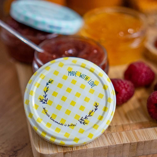 Буркан TO 65 ml с цветна капачка фи66 - 6 бр. - 10