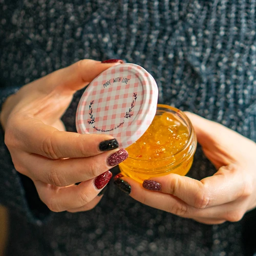 Буркан TO 65 ml с цветна капачка фи66 - 6 бр. - 9