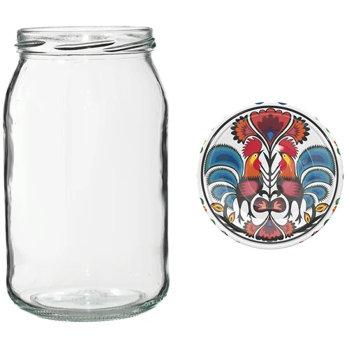 Буркан TO 900 мл с цветна капачка fi82/6 - 6 бр. - 9