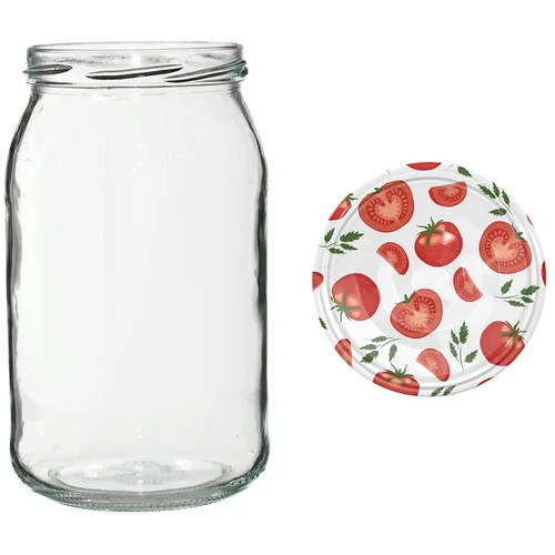 Буркан TO 900 мл с цветна капачка fi82/6 - 6 бр. - 7