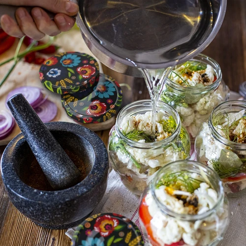 Буркан TO Amfora 580 мл с цветна капачка fi82/6-6бр. - 15