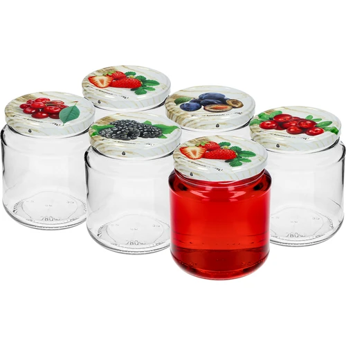 Буркан TO, grubasek 580 мл с цветна капачка фи82/6, 6 бр. - 3