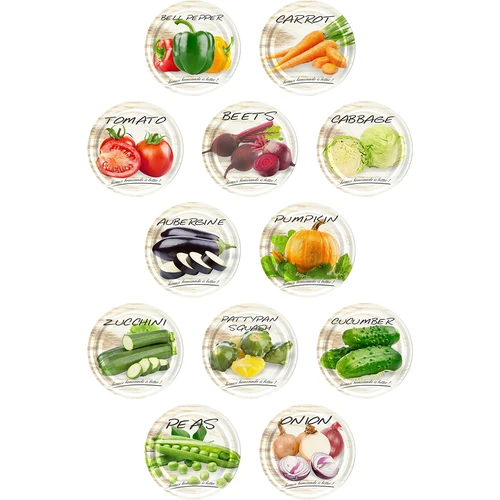 Буркан TO, grubasek 580 мл с цветна капачка фи82/6, 6 бр. - 5