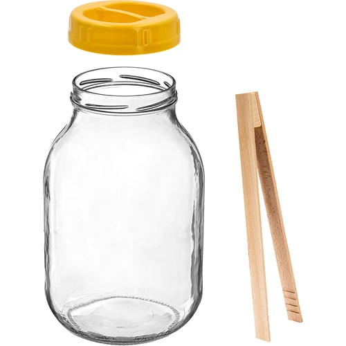 Буркан Twist-off 3 L, щипки и пластмасова капачка Ø 100, с дръжка - 2