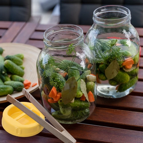 Буркан Twist-off 3 L, щипки и пластмасова капачка Ø 100, с дръжка - 6