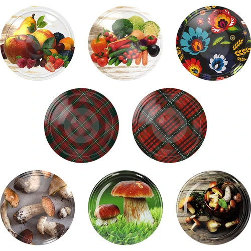 Буркан twist-off 500 мл "Обърната Амфора" с цветна капачка fi 82/6, 6 бр. - 9