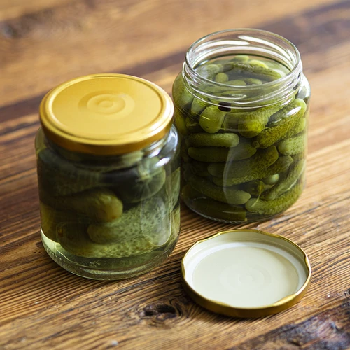 Буркан twist-off, „дебеланко“ 580 мл със златна капачка fi82/6, 6 бр. - 6