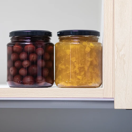 Буркан Twist-Off, „грубасек“ 580 мл с черна капачка Ø 82/6, 6 бр. - 8