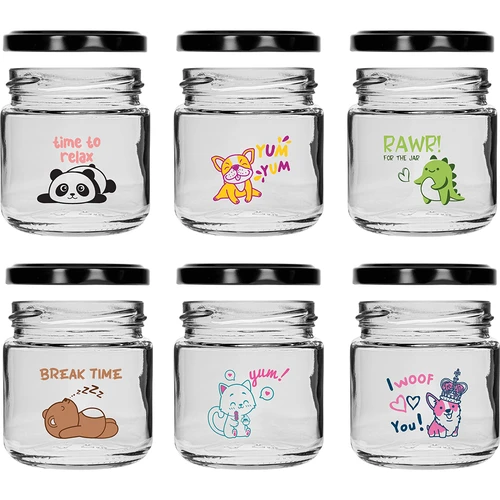 Буркан за деца twist off 212 ml с принт и капачка fi 66/4, 6 бр. - 3