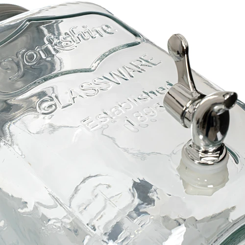 Буркан за лимонада с кранче - стъклен, 4 л - 4