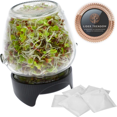 Буркан за покълване Twist-off + 5 опаковки семена